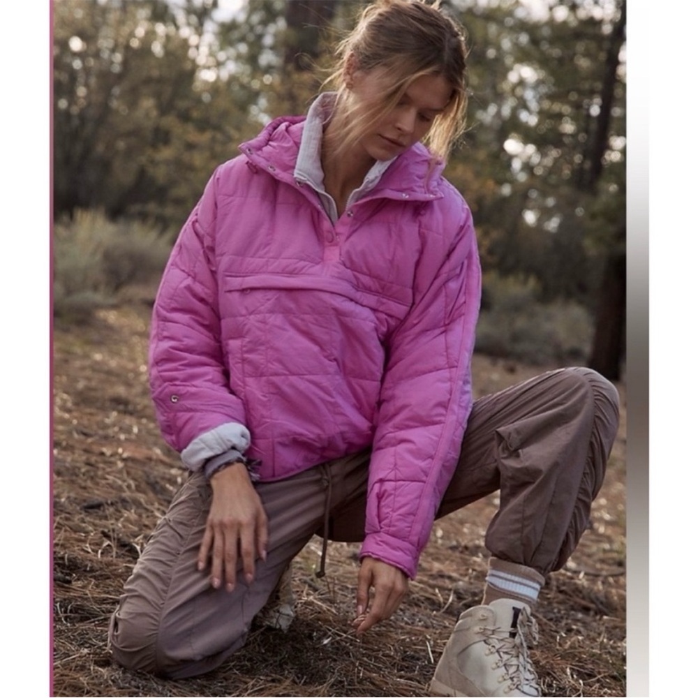 Free People Pippa Packable Pullover Puffer Bomber Jacket Coat FP Movement